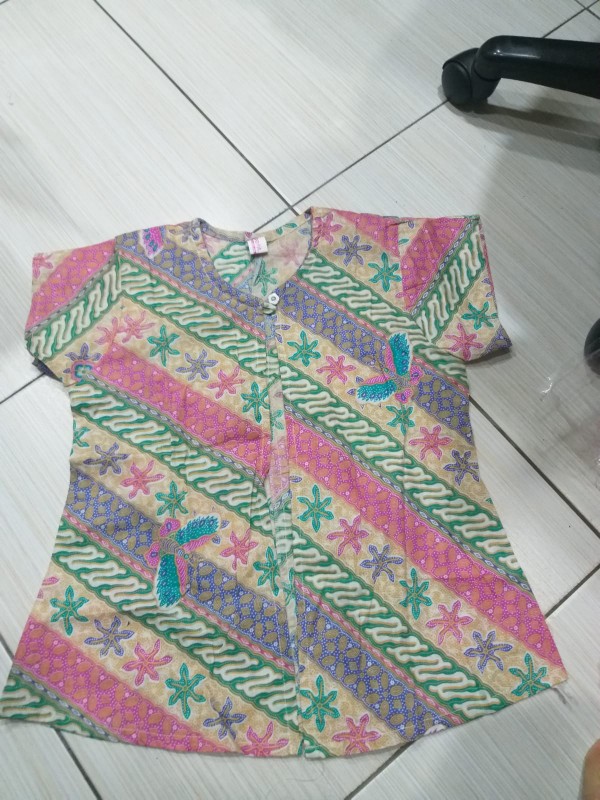 Outer Batik Anak Cewek Long Outer Anak Cardigan Batik Anak Rompi Batik Anak Perempuan Outer Batik