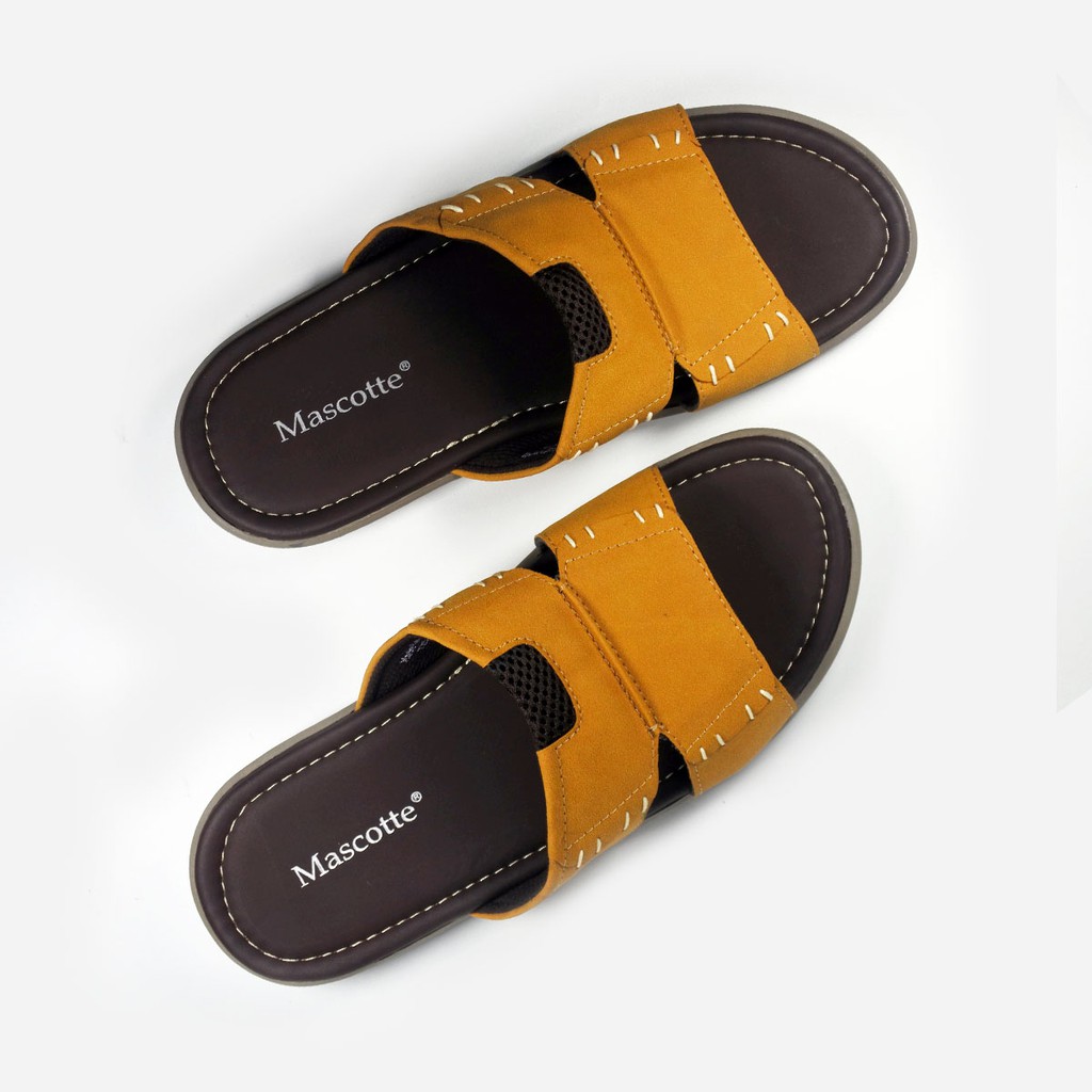 Mascotte LEVEN Sandal Pria 725.003-005 [Cream, Coklat dan Camel] / Ramayana Jatinegara