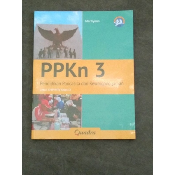 

Buku Cetak Bekas PPKn SMP Kelas 9 terbitan Quadra Martiyono