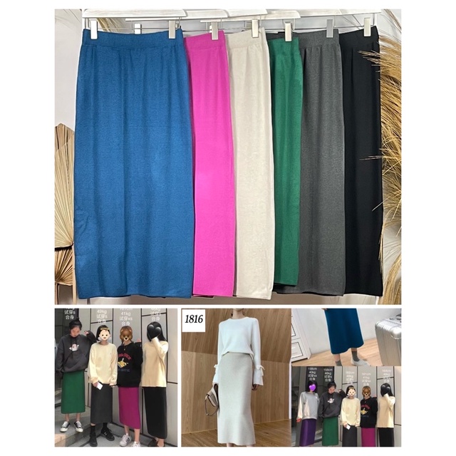 Rok rajut import Grosir Pgmta Kode 1816 serian isi 6 pcs
