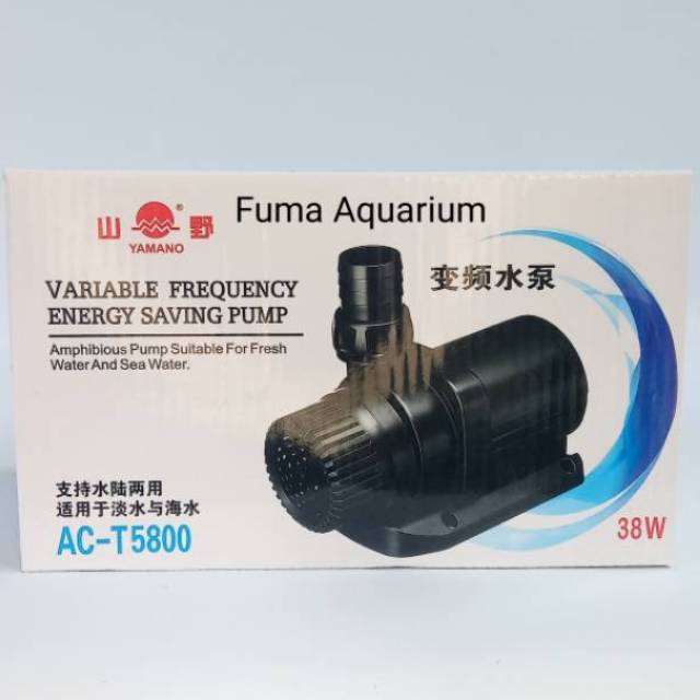 Mesin Pompa Celup Kolam YAMANO ACT 5800 Naik 5 meter 38watt Filter Hidroponik Waterfall  Aquarium Air Mancur Low Watt Power Head Submersible Pump Water Pump