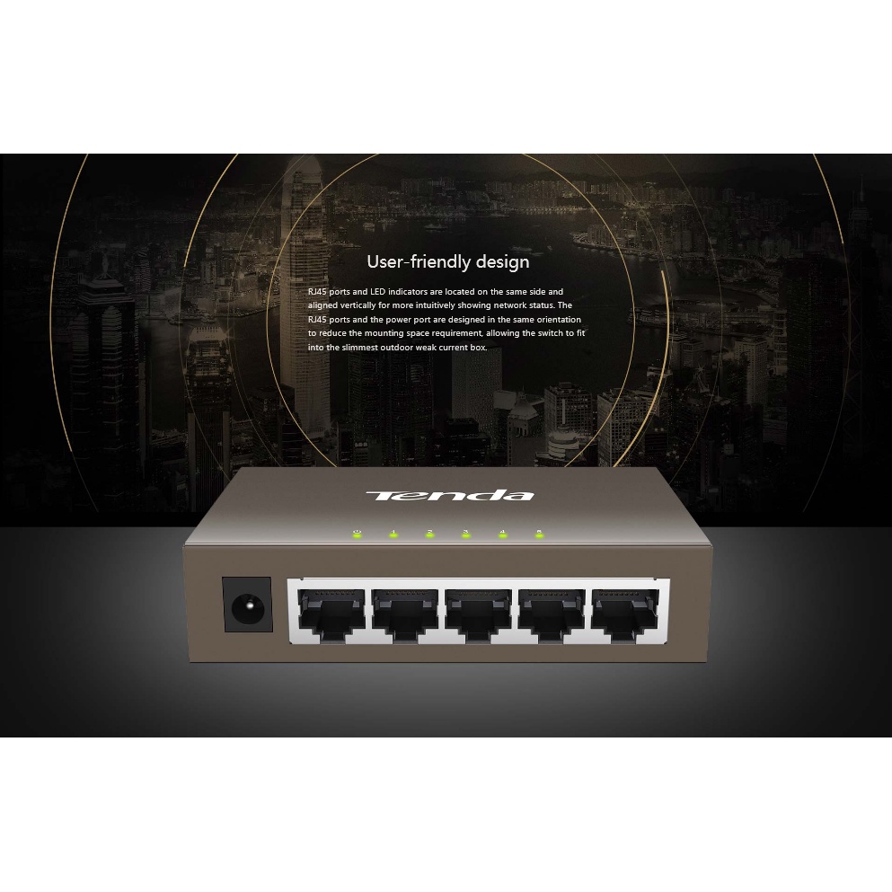 Switch Hub Tenda TEG1005D 5-port Ethernet Gigabit Desktop Internet