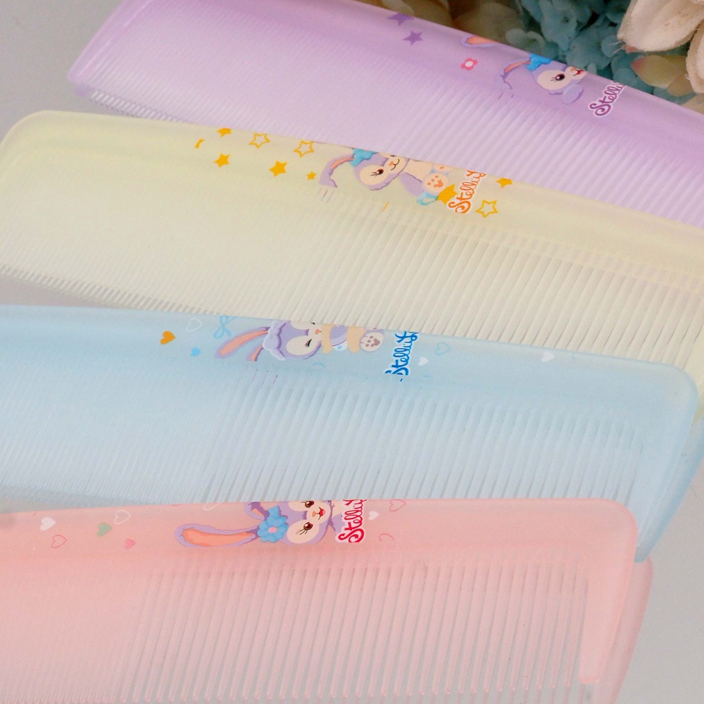 Sisir Lurus Rapat Motif Rabbit Warna Pastel Sisir Rambut Panjang Hair Sytle Comb Murah