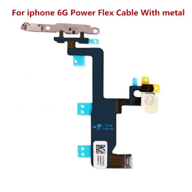 Flexible on off power phone 6 6G dengan plat metal