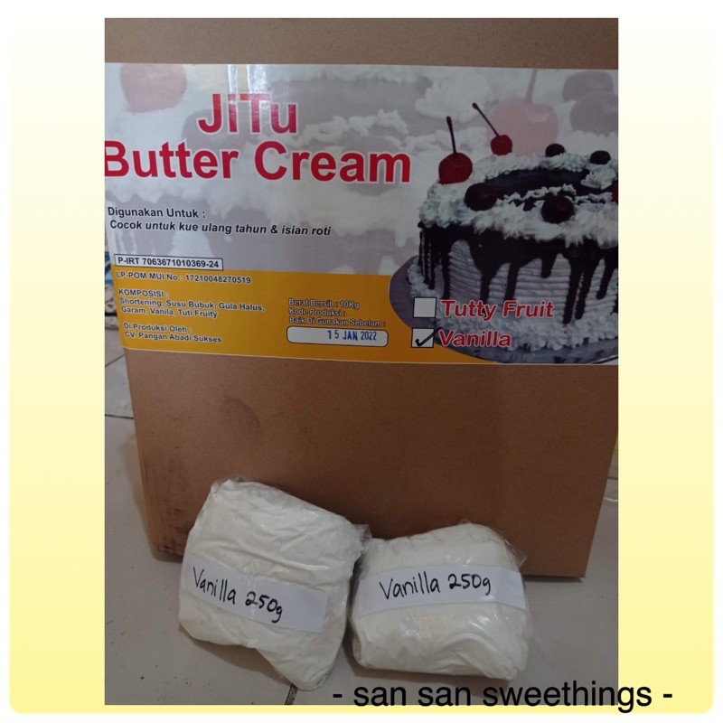 butter cream instan vanila jitu / butter cream siap pakai kemasan 250g