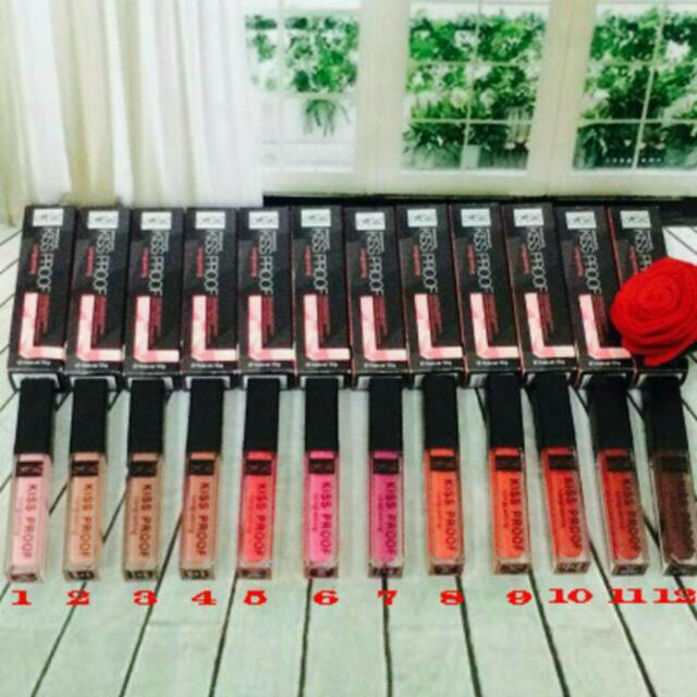 12pcs Kiss Proff Lipcream Matte