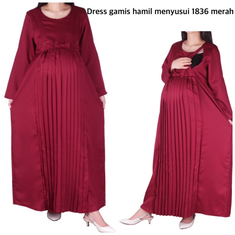 Baju hamil gamis hamil dan menyusui 1836