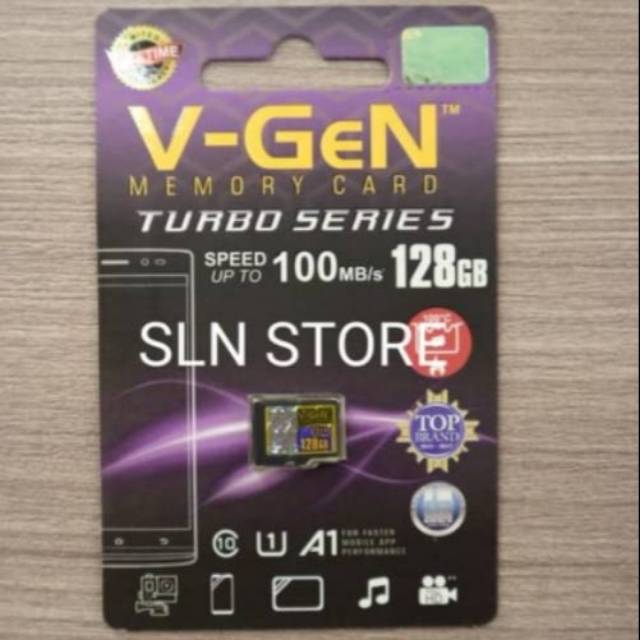 MEMORY MEMORI MURAH TURBO SERIES ORI V-GEN CLass10 128GB Speed up to 100mb/s