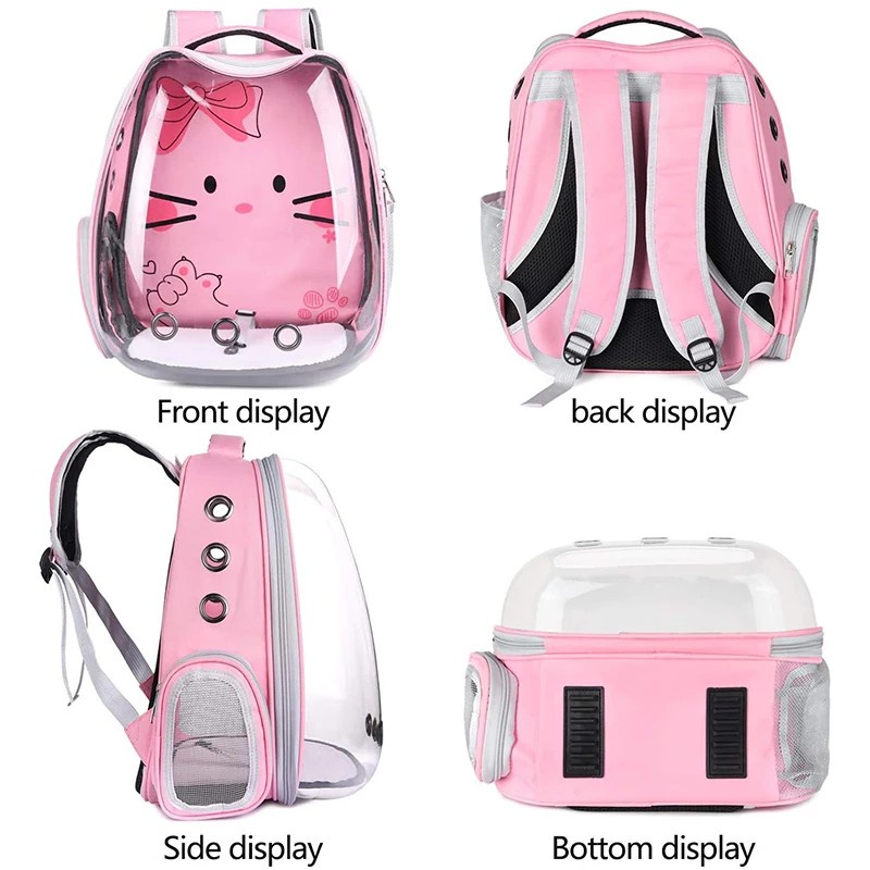 Hugopet Tas  Astronot Tas kucing Astronot Tas Kucing Ransel Tas Gendong Kucing Pet Cargo Cat Bag Carrier Kucing Travel Capsule Backpack