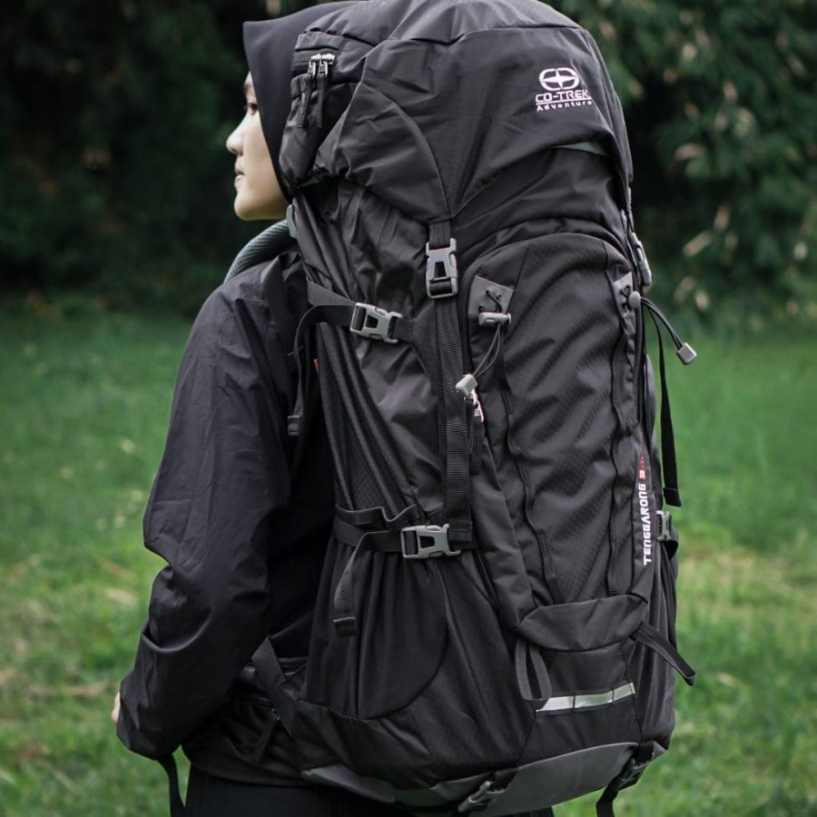CARRIER CO-TREK TENGGARONG 55+5L HITAM (SECOND)
