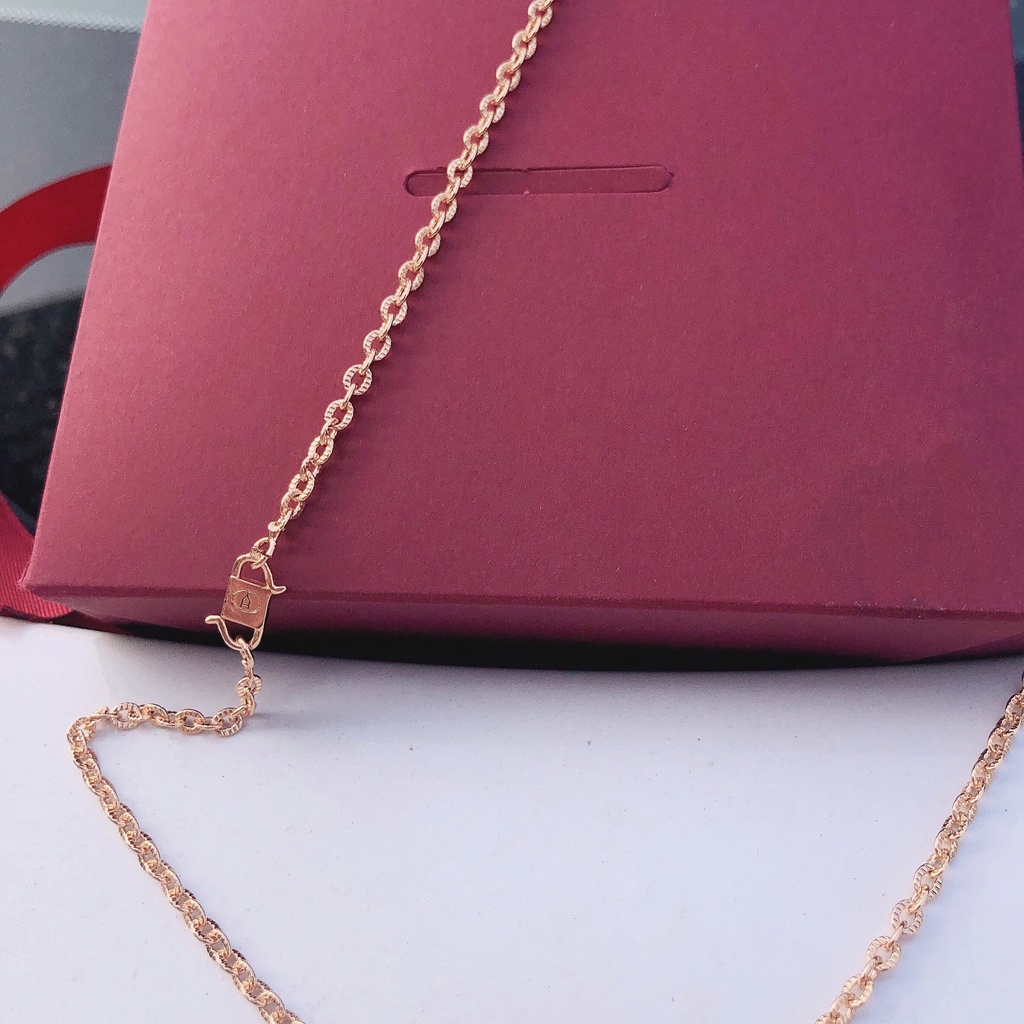 Y315 Kalung Rantai Wanita Lapis Emas 18k Aksesoris Wanita Anti Karat Kalung Dewasa Panjang 46cm