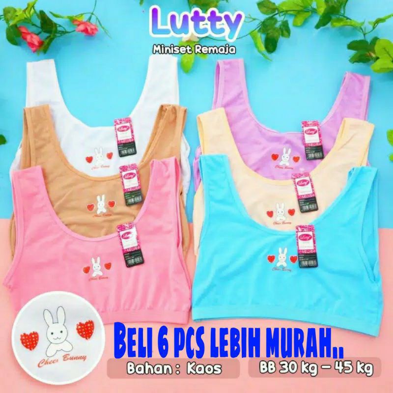 (6pcs) Miniset anak remaja lutut / Bra anak perempuan SD SMP 12 tahun  / Miniset anak