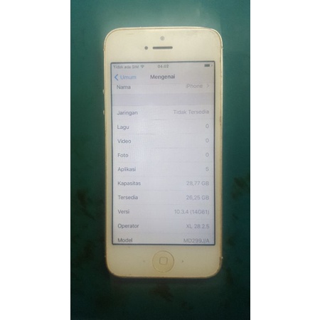 MESIN IPHONE 5 32GB NORMAL ICLOUD KOSONG