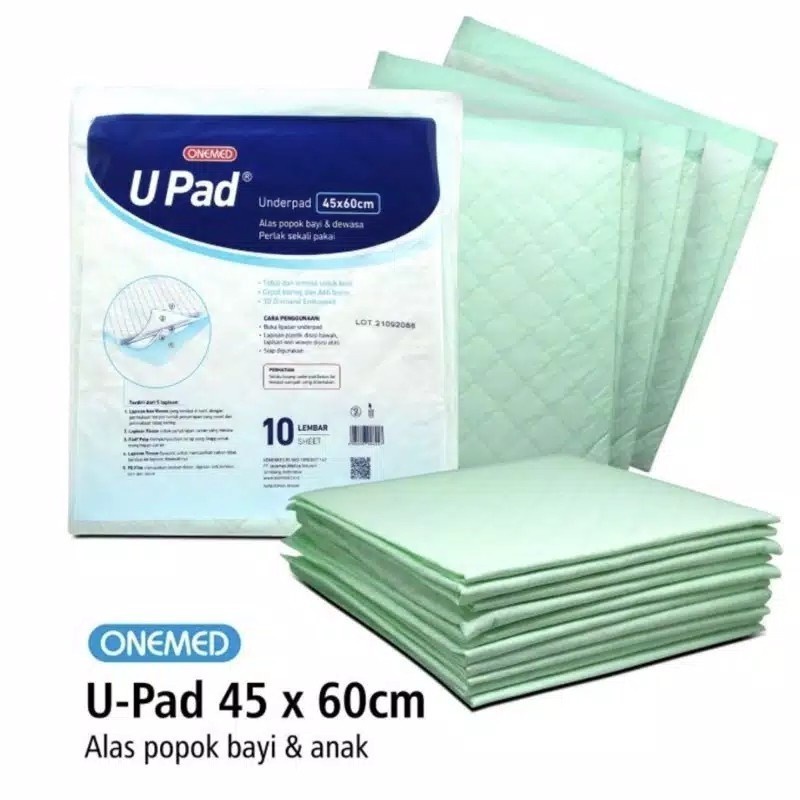 UnderPad Upad / perlak alas popok 45x60cm OneMed pak isi 10