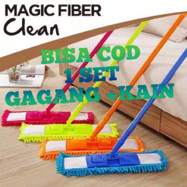 PROMO TERMURAH  1 SET  Alat Pel Lantai Magic Fiber Clean