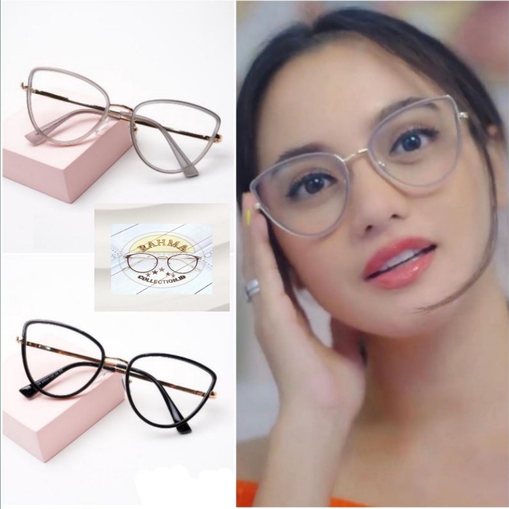 [ NEW ] frame kacamata wanita kualitas premium lensa BLUERAY | PHOTOCROMIC | BISA MINUS FREE box lap 95825