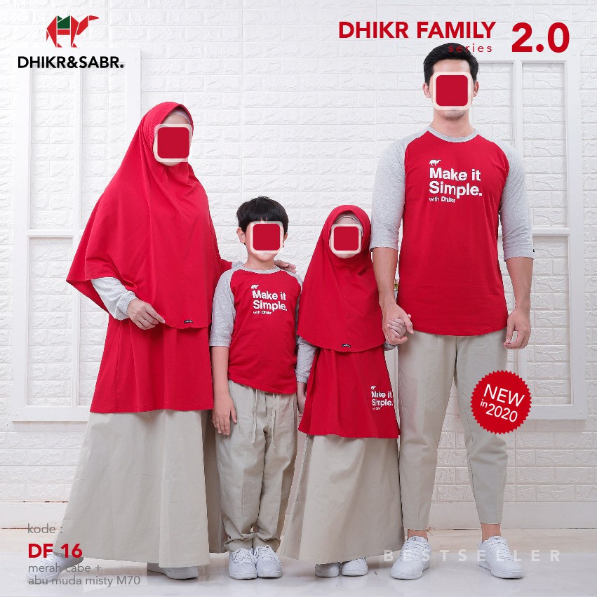 Kaos Couple Muslim Dhikr Family Dari DHIKR&SABR OFFICIAL Pusat Bandung [PRODUSEN]