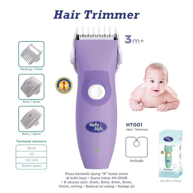 Baby Safe Hair Trimmer Potong Rambut Bayi HT001