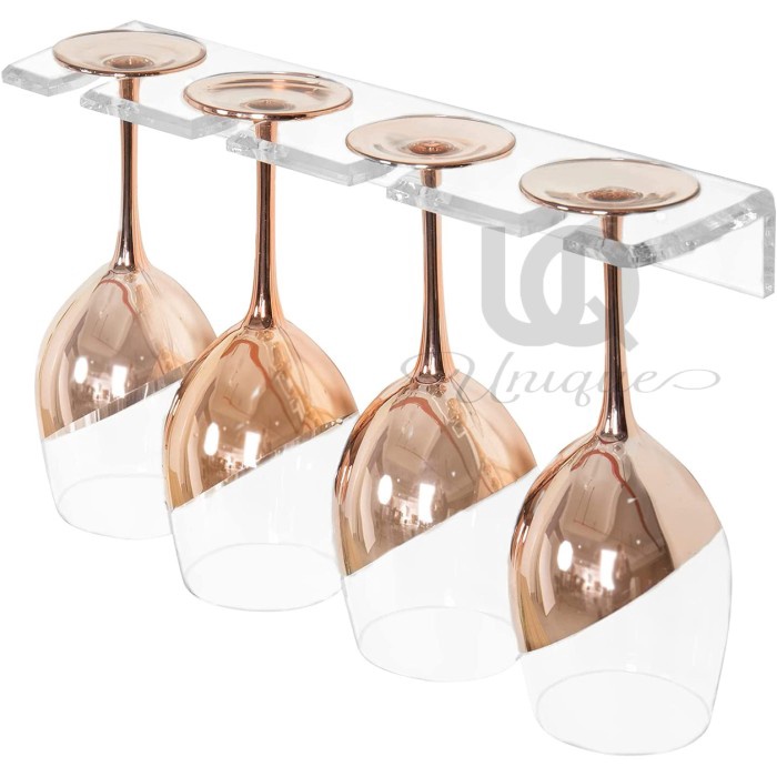 Rak Gelas Wine Gantung Akrilik - Holder Glasses Dinding Acrylic