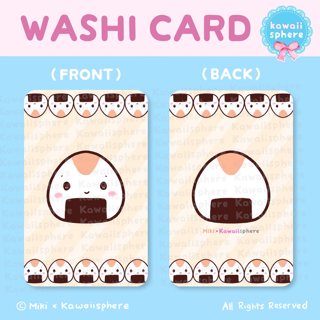 

Onigiri Lace Washi Card | Washi Sample Card PVC | Kawaiisphere CMK101