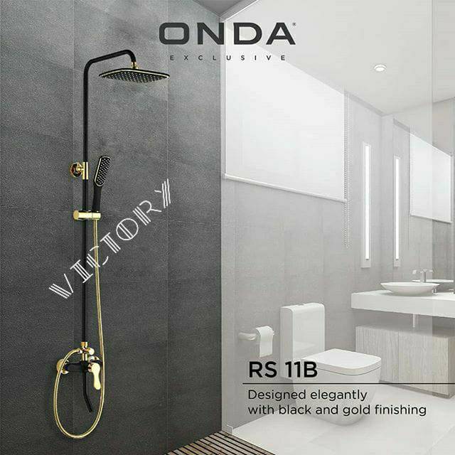 Shower Coloumn set Onda exclusive RS 11B Hitam Gold
