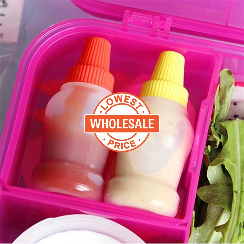 [Harga Grosir]Botol Saus / Kecap Mini Portable 25ml | Wadah Saos Dressing Salad Mini Model Remas | Toples Bumbu Untuk Anak / Dewasa