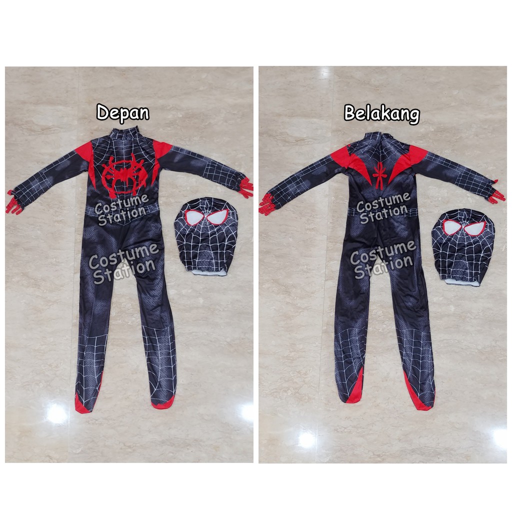 Kostum Spiderman Into The Spider Verse / Costume miles morales anak laki