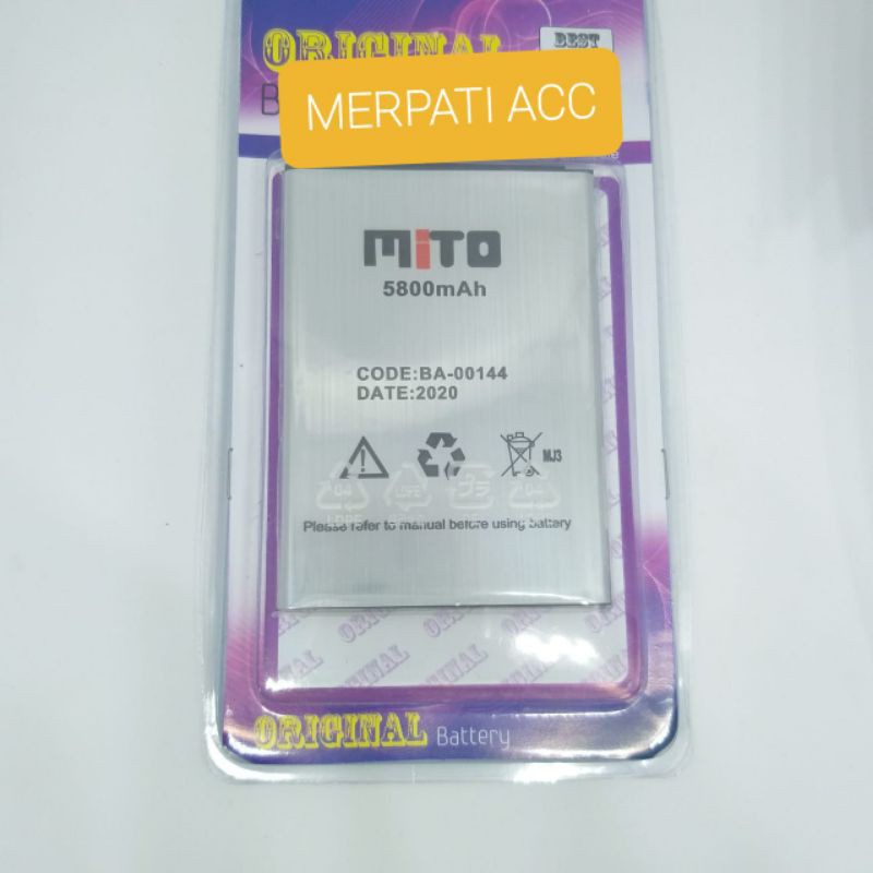 Battery Batre Batu Baterai Mito W1 A36 BA-00144 BA00144 BA000144