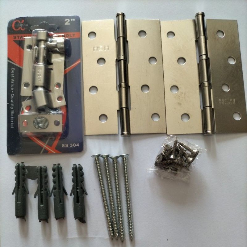 Pintu Kamar Mandi PVC, Pintu Toilet Tebal Abu Glosy Kaca Motif Cermin