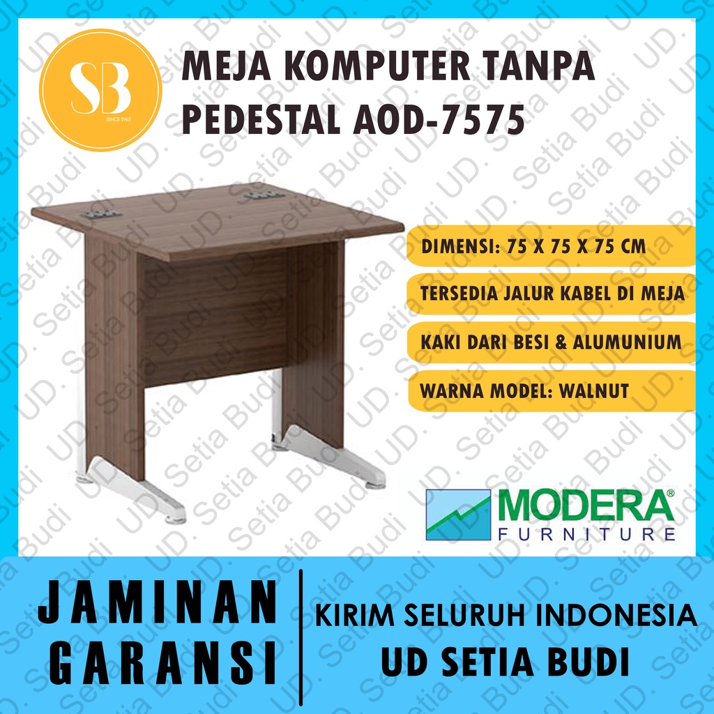 Meja Kantor Tanpa Pedestal Modera AOD 7575 75x75x75 A-Class