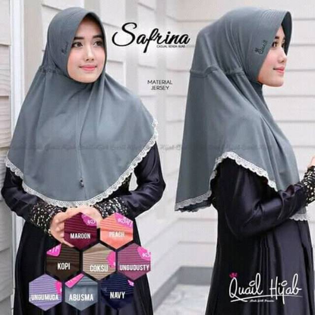 Jilbab/hijab/kerudung instan serut renda