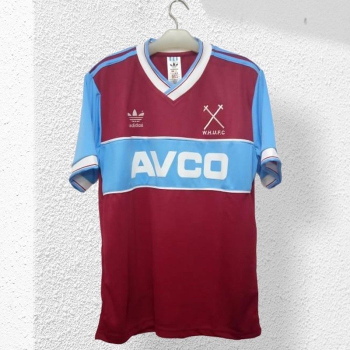 Jersey Bola Retro West Ham 80S
