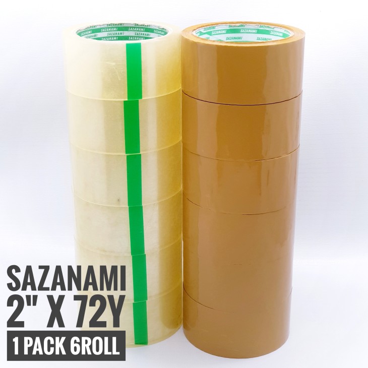 

Lakban Bening 2" 45 MM 72 Yard Sazanami Opp Tape