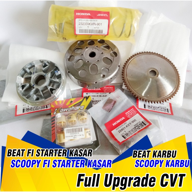 UPGRADE CVT BEAT FUL SPEK CVT BEAT SCOOPY STARTER KASAR PULLEY RACING