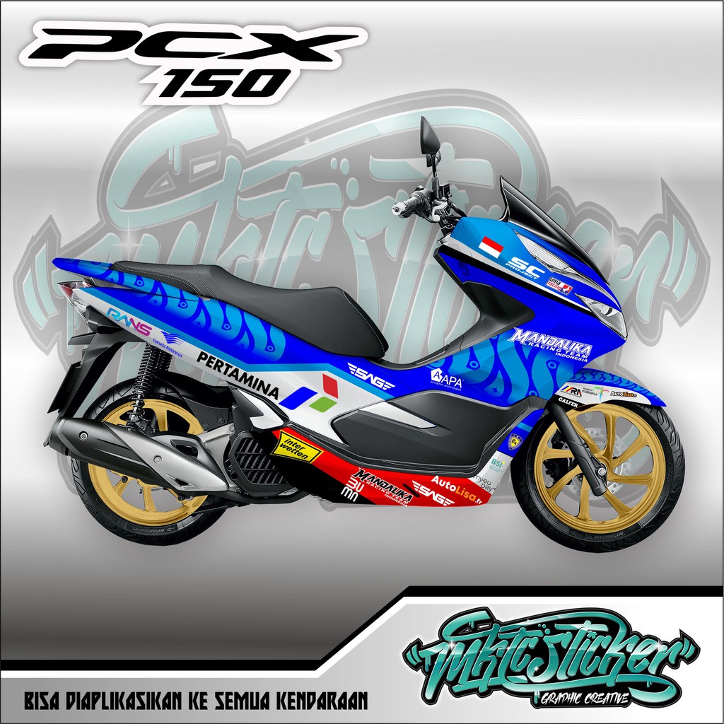 decal sticker pcx 150 pertamina mandalika