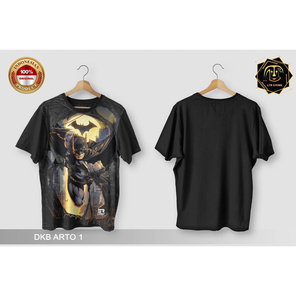 [ BAYAR DI TEMPAT ] BAJU PRINTING GAMBAR BATMAN DKB ARTO 1 -  BAJU DISTRO ORIGINAL GAMBAR SUPERHERO 