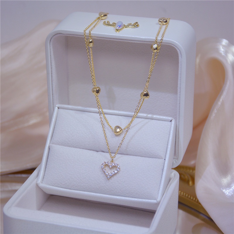 Kalung Multilayer Lapis Emas 14K Untuk Wanita