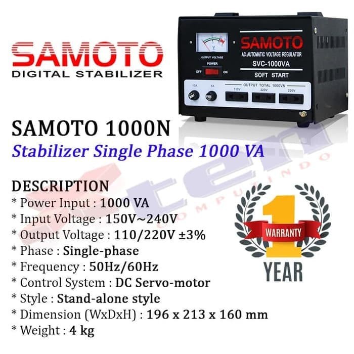 Stabilizer Samoto 1000N 1000VA
