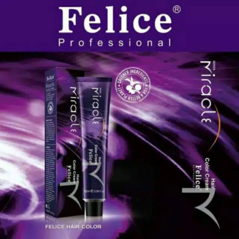 (PART-3) MIRACLE FELICE Hair Color Cream 100ML / Semir / Pewarna / Cat Rambut