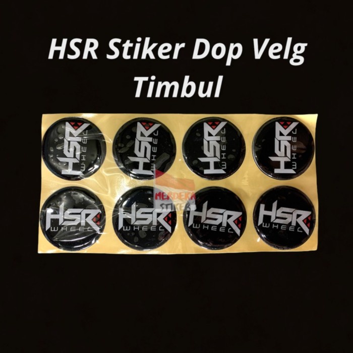 Emblem Sticker / stiker Timbul Logo HSR Dop Velg mobil