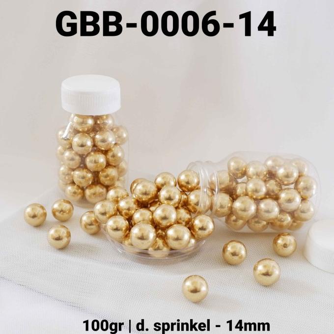 

[BISA COD] GR-GBB-0006 Sprinkles sprinkle sprinkel mutiara gold 100gram