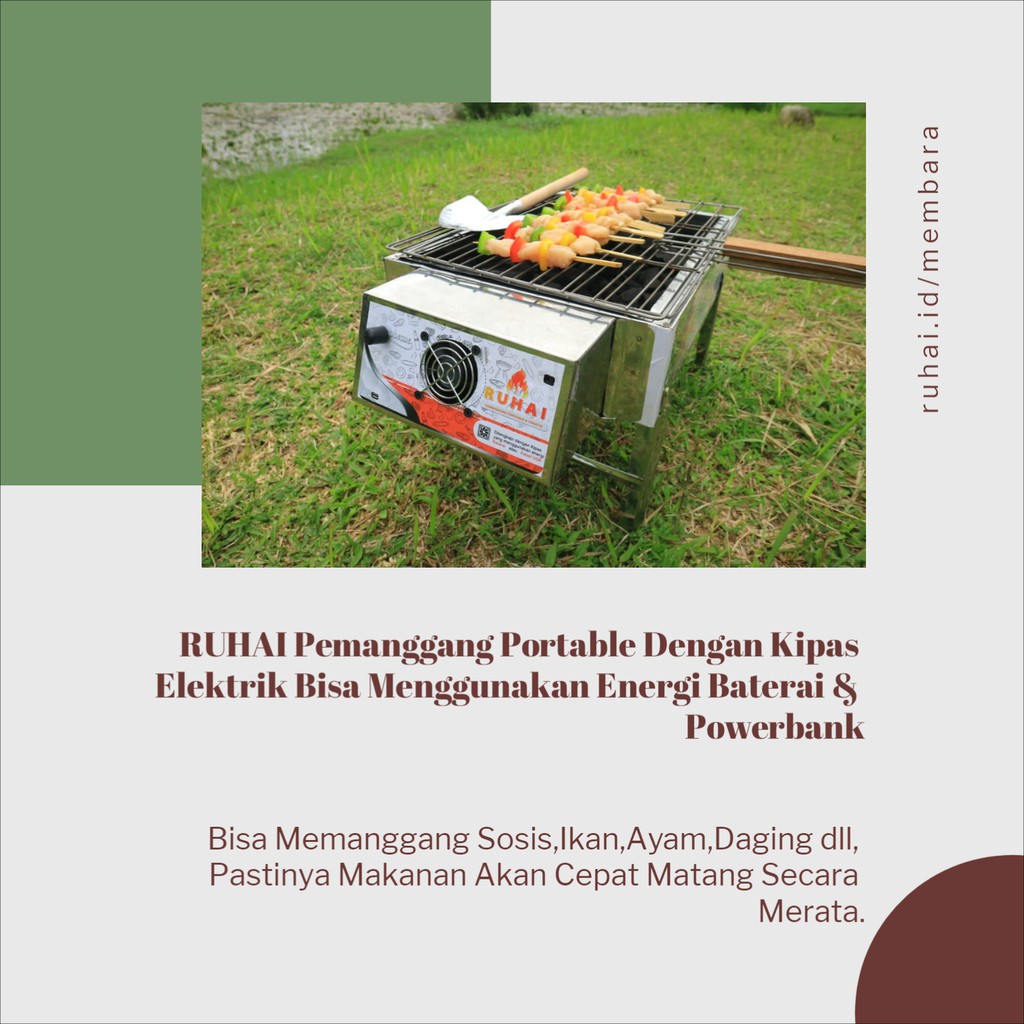 RUHAI Panggangan Elektrik Pemanggang Table Grill BBQ