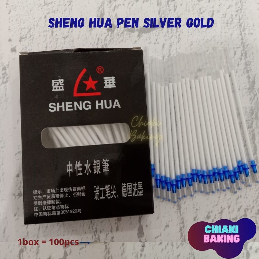

Ready Sheng HUA Pen Pola tinta Putih Penanda Pola Kulit Spon Sintetis Original ( 1paket isi 10pcs)