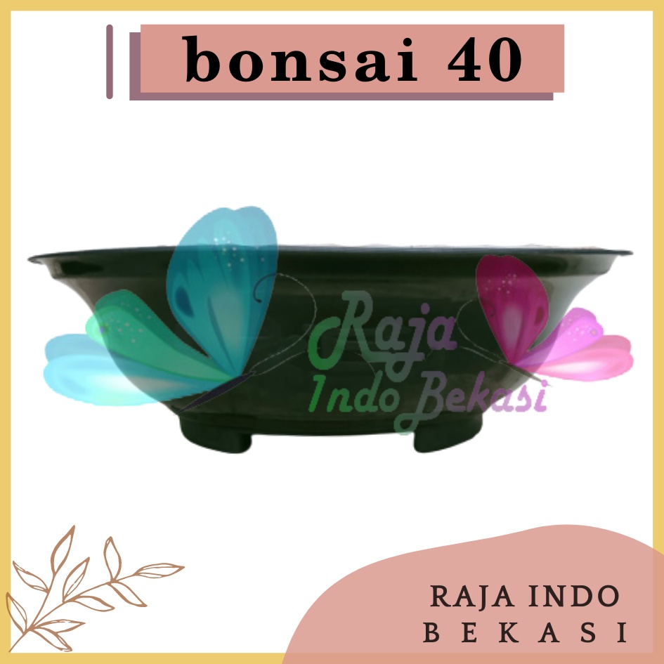 Pot Bonsai Bulat Gbl 40 / Pb 40 Hitam | Pot Tanaman Bonsai 40 Cm Plastik Bukan Gerabah | Pot Adenium