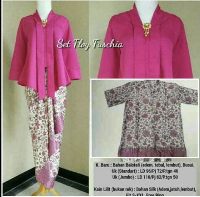 KEBAYA KUTUBARU FLOY COUPLE / KEBAYA MODERN / KEBAYA COUPLE