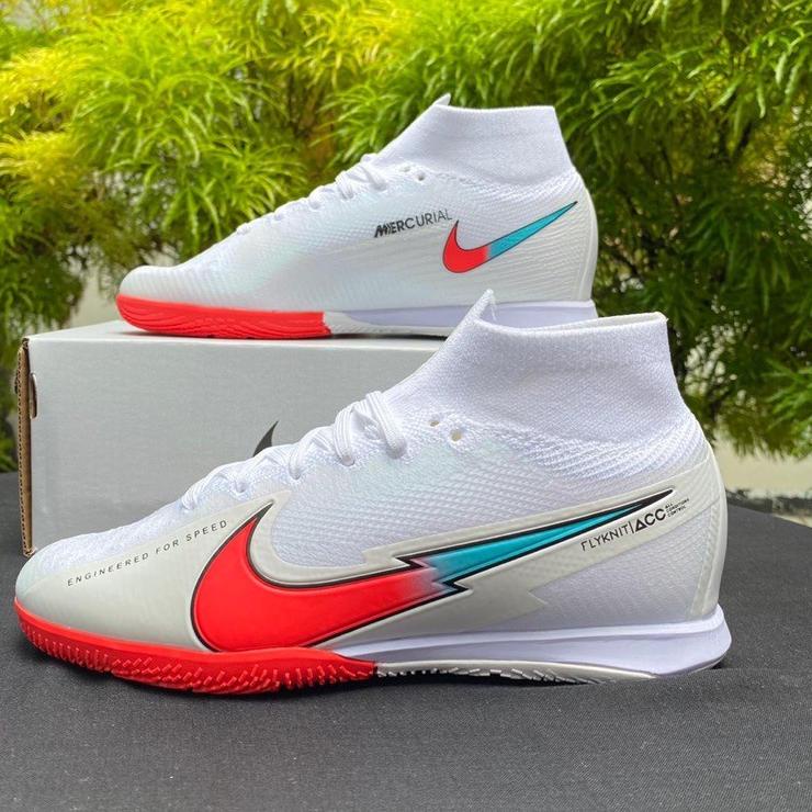 Paling Diminati.. Sepatu Futsal Nike Mercurial Superfly 7 Elite White Flash Crimson