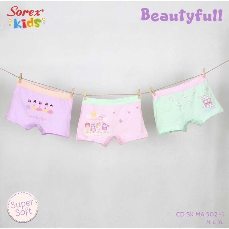 Celana Dalam CD Boxer Anak Super Soft Sorex MA501/502/552