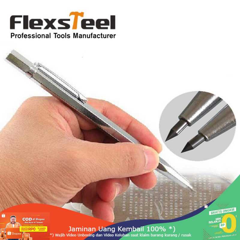 (BISA COD) RVOSTR Flexsteel Pena Ukir Metal Engraving Scriber Tungsten Carbide Tip