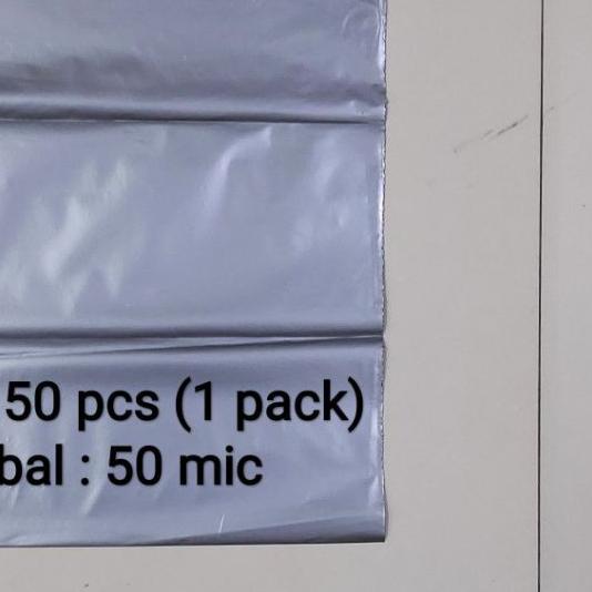 

Plastik Packing Polymailer Silver Uk 35x45 (50 pcs), plastik packing Lem, plastik olshop
