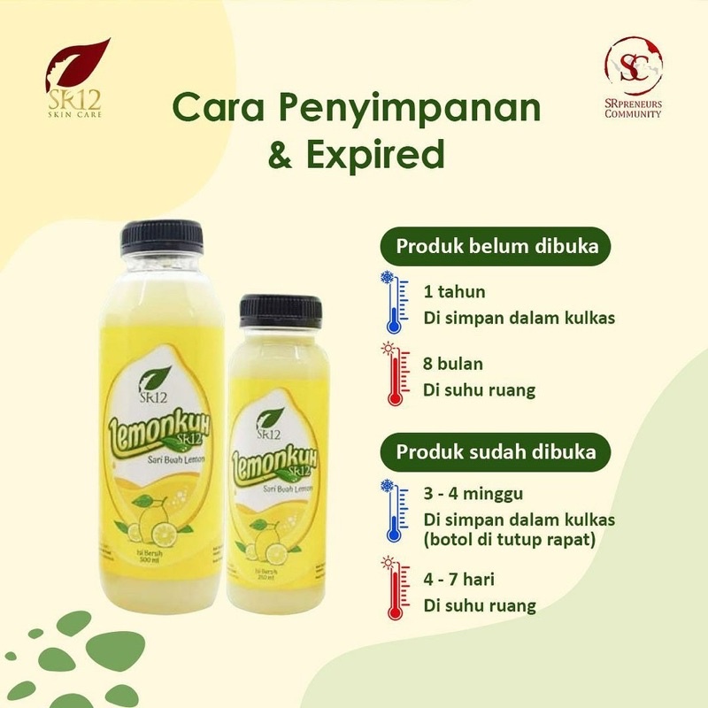 

LEMONKUH SR12 Sari lemon Murni MINUMAN DIET MINUMAN HERBAL DETOX 250ml/500ml